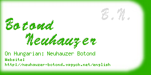 botond neuhauzer business card